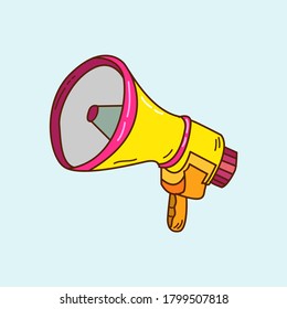 Illustration doodle vector of speaker