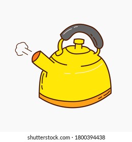 Illustration doodle vector of teapot