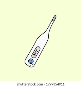 Illustration doodle vector of thermometer