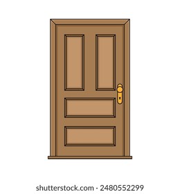 La ilustración de la construcción de puertas