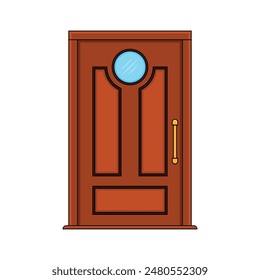 The Illustration of Door Building