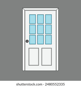 The Illustration of Door Building