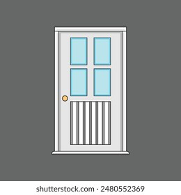 La ilustración de la construcción de puertas