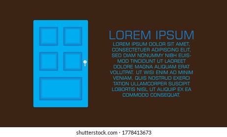 ilustración de una puerta con un fondo oscuro