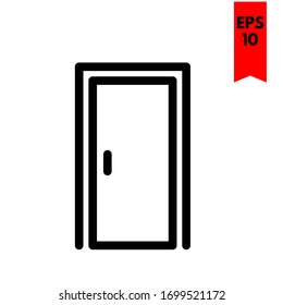 ilustración del icono plano de la puerta