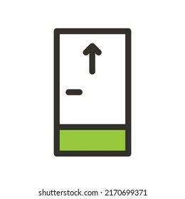 illustration of door icon, elevator, hotel, room. design vector