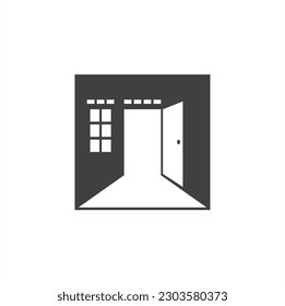Illustration von Tür, Türsymbol, Vektorkunst.