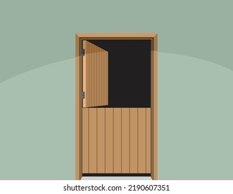 Ilustración de una puerta que sólo puede abrirse sobre ella