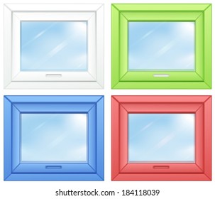 Illustration of the door windows on a white background