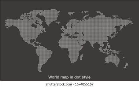 
Illustration of a dotted world map
