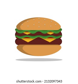 Illustration Double Cheese Burger Stock Vector (Royalty Free ...