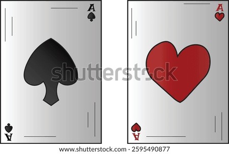 The Illustration of double pair ace of spade and love.