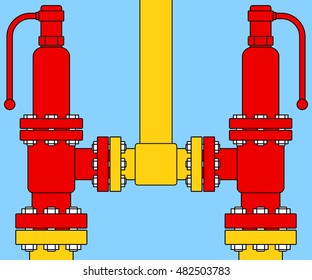 Illustration of the double safety overload relief valves icon