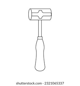 Ilustración de un martillo de doble punta.