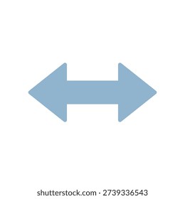 Illustration of a double-headed arrow vector icon pointing left and right