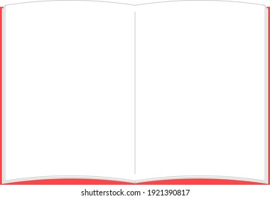Ilustración de un marco de bloc de notas de doble página