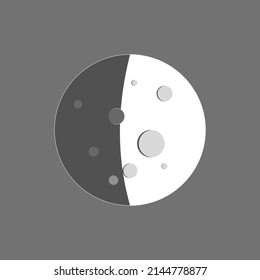 ILLUSTRATION OF A DOUBLE-SIDED MOON CARTUN