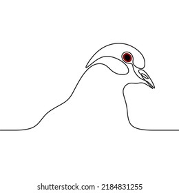 illustration dove continuous drawing single line art