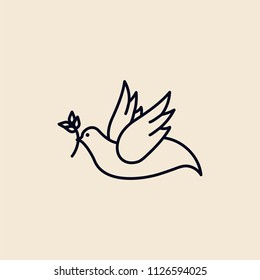 Illustration of a dove of peace