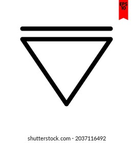 illustration of down arrow design icon