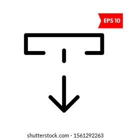 illustration of down arrow icon