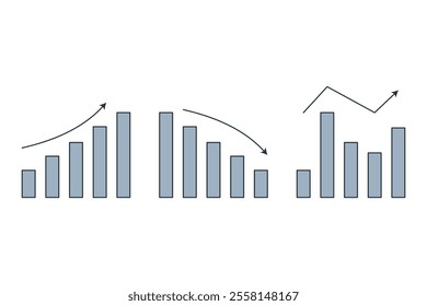 illustration of up and down statistics chart
