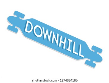 Illustration of a Downhill Longboarding Lettering Design