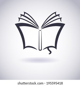 Illustration of Download book. E-book icon. Vector