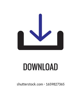 illustration of download button icon