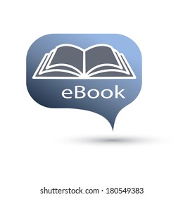Illustration of Download ebook, with book icons, vector illustration