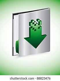 illustration of an download folder