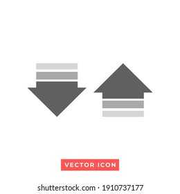 illustration of download and upload icon. vector symbol.