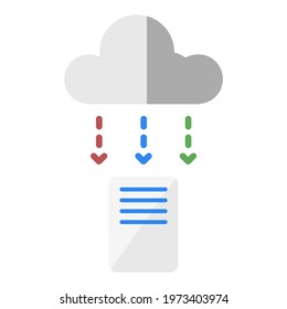 Illustration of downloading files from cloud storage
