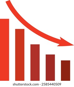 Illustration of a downward trend in data