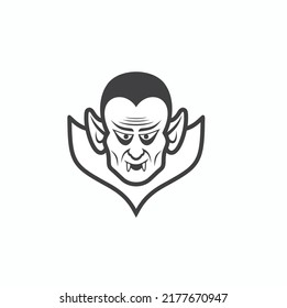 illustration of dracula, vampire, vector art.
