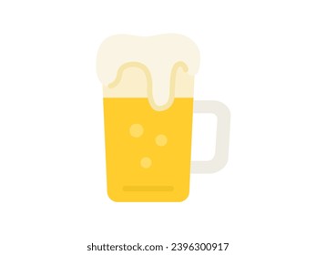 Ilustración de un icono de cerveza de barril en una taza.