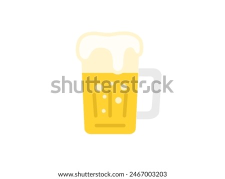 Illustration of a draft beer icon in a mug.