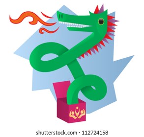 Illustration of a dragon.