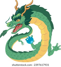 　It is an illustration of a dragon.