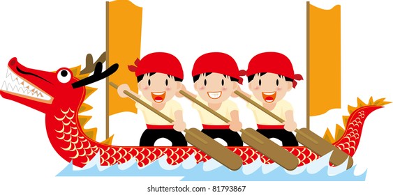Illustration of Dragon Boat Festival