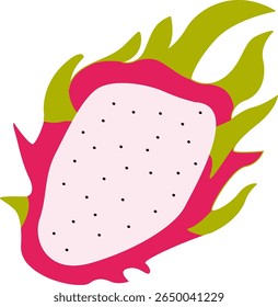 Illustration of a dragon fruit