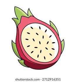 La ilustración de la fruta del dragón