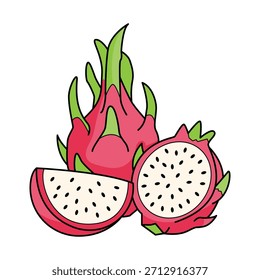 La ilustración de la fruta del dragón