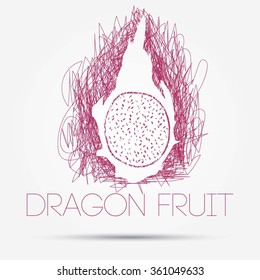 Illustration of dragon fruit