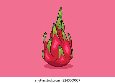 illustration of a dragon fruit vector design