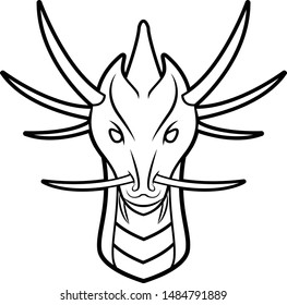 Illustration of a Dragon Head