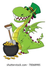 illustration of a dragon Leprechaun