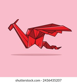 The Illustration of Dragon Origami