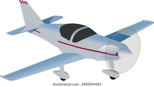 Abbildung eines Libellen-Passagierflugzeugs mit zwei weißen Benutzern