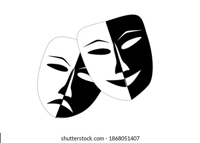 The illustration of Drama mask in vector